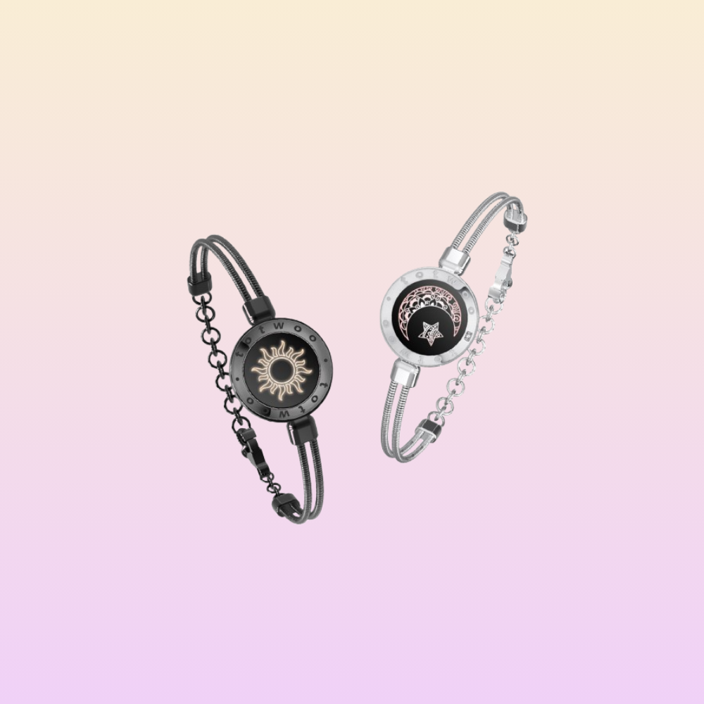 Bracelet longue distance Connectialove snake noir argent