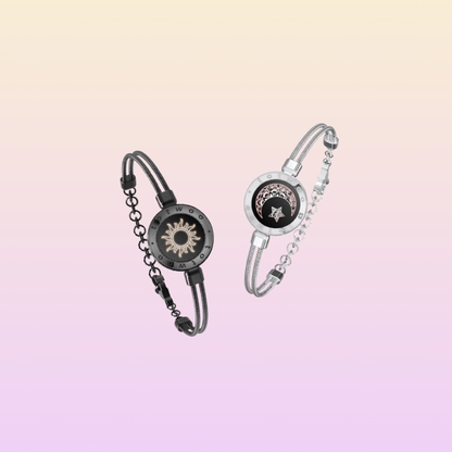 Bracelet longue distance Connectialove snake noir argent