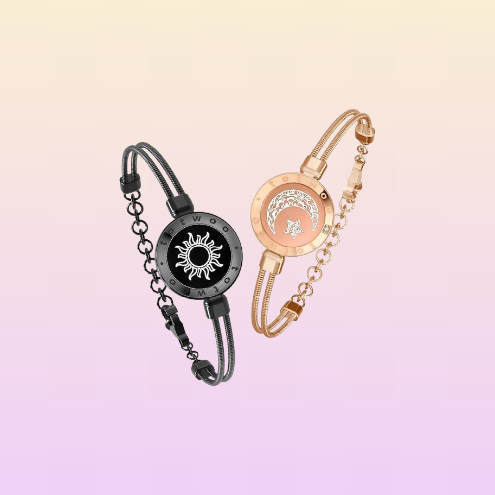 Bracelet longue distance Connectialove snake noir doré